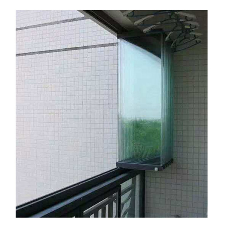 Puerta de rodillo plegable de cristal de aluminio colgante para balcón