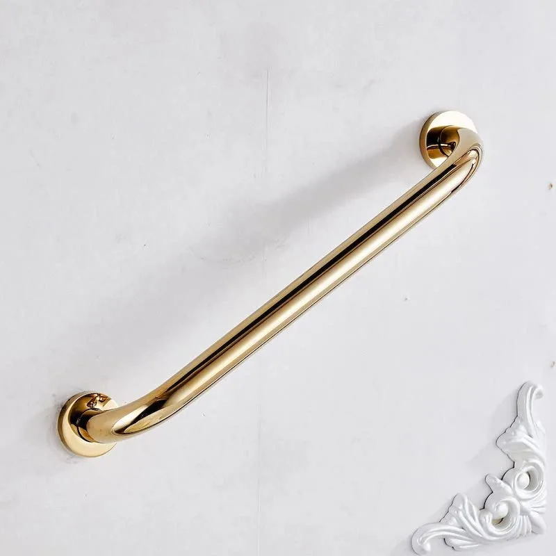 Anti deslizamiento de ducha mango cromo acero inoxidable baño barra de baño