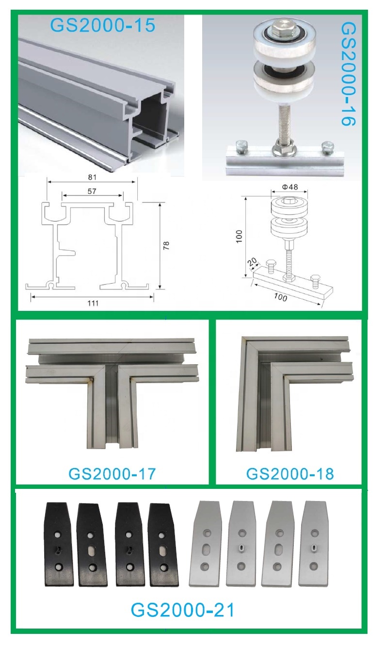 Exterior de aluminio BI Dobling Glass Puerta Diseño / Acordeón Patio deslizante Puertas plegables
