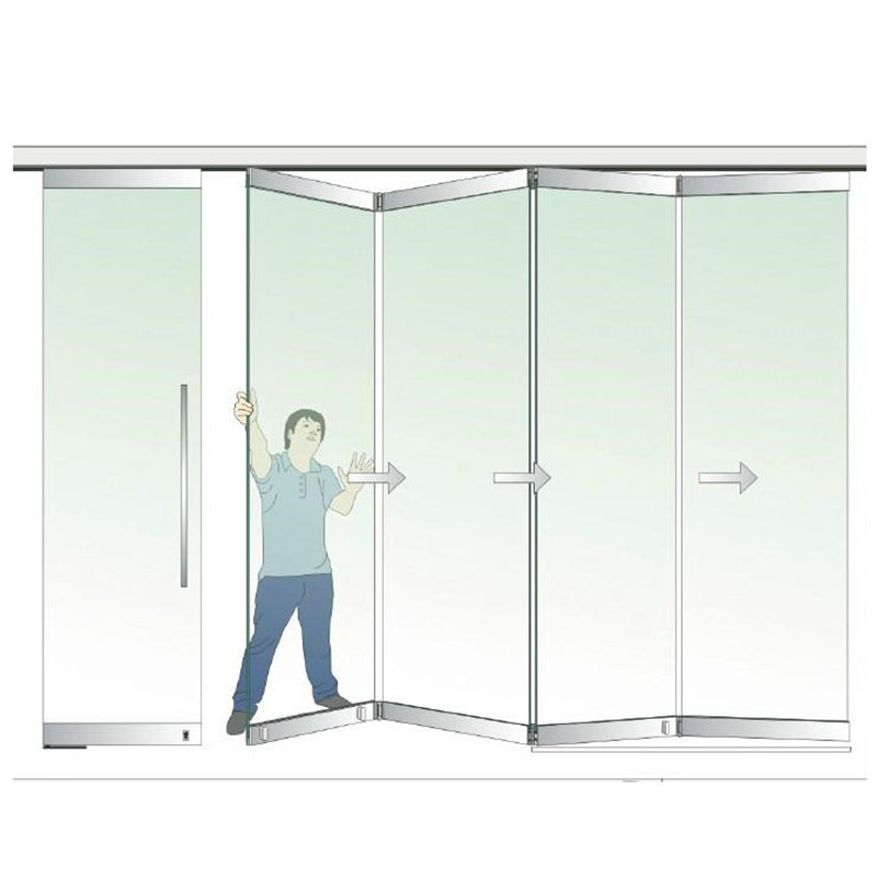 CUERDA PUERTURA DE PUERTA DE ALUMINIO DE ALUMINIO DE ALUMINIO DE ALUMINIO 8-12MM Puertas de vidrio templadas